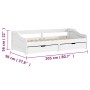 Sofa bed with 2 drawers solid white pine wood IRUN 90x200cm by vidaXL, Beds and slatted bases - Ref: Foro24-3185210, Price: 2...