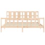 Estructura de cama con cabecero madera maciza 180x200 cm de vidaXL, Camas y somieres - Ref: Foro24-3192246, Precio: 164,71 €,...