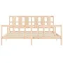 Estructura de cama con cabecero madera maciza 180x200 cm de vidaXL, Camas y somieres - Ref: Foro24-3192246, Precio: 162,54 €,...