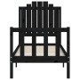 Single bed frame with black solid wood headboard by vidaXL, Beds and slatted bases - Ref: Foro24-3192260, Price: 127,06 €, Di...