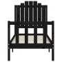 Single bed frame with black solid wood headboard by vidaXL, Beds and slatted bases - Ref: Foro24-3192260, Price: 125,42 €, Di...
