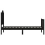 Estructura de cama individual con cabecero madera maciza negro de vidaXL, Camas y somieres - Ref: Foro24-3192260, Precio: 126...