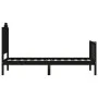 Single bed frame with black solid wood headboard by vidaXL, Beds and slatted bases - Ref: Foro24-3192260, Price: 125,42 €, Di...