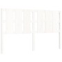 Estructura de cama matrimonio con cabecero madera maciza blanco de vidaXL, Camas y somieres - Ref: Foro24-3192237, Precio: 15...