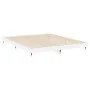 Glossy white engineered wood bed frame 140x200cm by vidaXL, Beds and slatted bases - Ref: Foro24-832143, Price: 136,28 €, Dis...