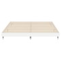 Estructura de cama madera de ingeniería blanco brillo 140x200cm de vidaXL, Camas y somieres - Ref: Foro24-832143, Precio: 138...