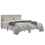 Estructura cama madera ingeniería metal roble Sonoma 120x200 cm
