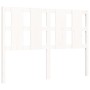 Weißer Massivholzbettrahmen mit Kopfteil 140x200 cm von vidaXL, Betten und Lattenroste - Ref: Foro24-3192232, Preis: 138,44 €...