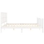 Weißer Massivholzbettrahmen mit Kopfteil 180x200 cm von vidaXL, Betten und Lattenroste - Ref: Foro24-3192247, Preis: 175,57 €...