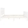 White solid wood bed frame with headboard 180x200 cm by vidaXL, Beds and slatted bases - Ref: Foro24-3192247, Price: 173,13 €...