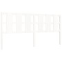 Weißer Massivholzbettrahmen mit Kopfteil 180x200 cm von vidaXL, Betten und Lattenroste - Ref: Foro24-3192247, Preis: 175,57 €...