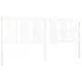 White solid wood bed frame with headboard 180x200 cm by vidaXL, Beds and slatted bases - Ref: Foro24-3192247, Price: 173,13 €...