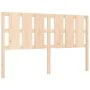 Double bed frame with solid wood headboard by vidaXL, Beds and slatted bases - Ref: Foro24-3192236, Price: 162,41 €, Discount: %