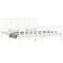 Estructura de cama con cabecero madera maciza blanco 200x200 cm de vidaXL, Camas y somieres - Ref: Foro24-3192252, Precio: 16...