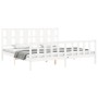 Weißer Massivholzbettrahmen mit Kopfteil 200x200 cm von vidaXL, Betten und Lattenroste - Ref: Foro24-3192252, Preis: 165,02 €...