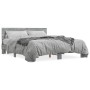 Estructura cama madera ingeniería metal gris Sonoma 150x200 cm