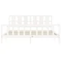 Estructura de cama con cabecero madera maciza blanco 200x200 cm de vidaXL, Camas y somieres - Ref: Foro24-3192252, Precio: 16...