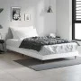 Glossy white engineered wood bed frame 90x190 cm by vidaXL, Beds and slatted bases - Ref: Foro24-832303, Price: 88,91 €, Disc...