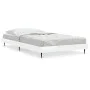 Glossy white engineered wood bed frame 90x190 cm by vidaXL, Beds and slatted bases - Ref: Foro24-832303, Price: 88,91 €, Disc...