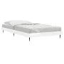 Glossy white engineered wood bed frame 90x190 cm by vidaXL, Beds and slatted bases - Ref: Foro24-832303, Price: 88,91 €, Disc...