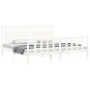 Estructura de cama con cabecero madera maciza blanco 200x200 cm de vidaXL, Camas y somieres - Ref: Foro24-3192447, Precio: 18...