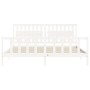 Estructura de cama con cabecero madera maciza blanco 200x200 cm de vidaXL, Camas y somieres - Ref: Foro24-3192447, Precio: 18...