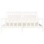 Estructura de cama con cabecero madera maciza blanco 200x200 cm de vidaXL, Camas y somieres - Ref: Foro24-3192447, Precio: 18...