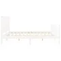 Estructura de cama con cabecero madera maciza blanco 200x200 cm de vidaXL, Camas y somieres - Ref: Foro24-3192447, Precio: 18...