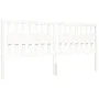 Estructura de cama con cabecero madera maciza blanco 200x200 cm de vidaXL, Camas y somieres - Ref: Foro24-3192447, Precio: 18...