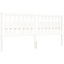 White solid wood bed frame with headboard 200x200 cm by vidaXL, Beds and slatted bases - Ref: Foro24-3192447, Price: 184,68 €...