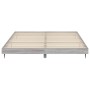 Estructura de cama madera de ingeniería gris Sonoma 150x200 cm
