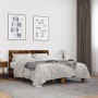 Estructura cama madera ingeniería metal roble ahumado 120x190cm