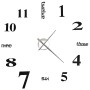 3D wall clock with modern design 100 cm XXL black by vidaXL, Wall clocks - Ref: Foro24-50635, Price: 25,05 €, Discount: %