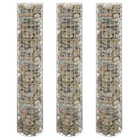 Circular gabion bed 3 units galvanized steel Ø30x150 cm by vidaXL, Pots and planters - Ref: Foro24-152021, Price: 68,04 €, Di...