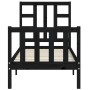 Single bed frame with black solid wood headboard by vidaXL, Beds and slatted bases - Ref: Foro24-3191935, Price: 120,62 €, Di...