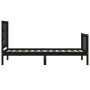 Single bed frame with black solid wood headboard by vidaXL, Beds and slatted bases - Ref: Foro24-3191935, Price: 120,62 €, Di...