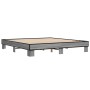 Estructura cama madera ingeniería metal gris Sonoma 200x200 cm
