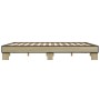 Estructura cama madera ingeniería metal roble Sonoma 180x200 cm