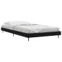 Black engineered wood bed frame 90x190 cm by vidaXL, Beds and slatted bases - Ref: Foro24-832302, Price: 84,60 €, Discount: %