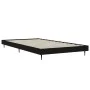 Black engineered wood bed frame 90x190 cm by vidaXL, Beds and slatted bases - Ref: Foro24-832302, Price: 84,60 €, Discount: %