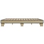 Estructura cama madera ingeniería metal roble Sonoma 160x200 cm