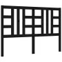 Bed frame with black solid wood headboard 140x190 cm by vidaXL, Beds and slatted bases - Ref: Foro24-3191955, Price: 173,53 €...