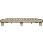 Estructura cama madera ingeniería metal roble Sonoma 150x200 cm