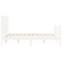 Weißer Massivholzbettrahmen mit Kopfteil 120x200 cm von vidaXL, Betten und Lattenroste - Ref: Foro24-3192422, Preis: 134,35 €...