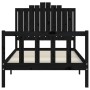 Bed frame with black solid wood headboard 100x200 cm by vidaXL, Beds and slatted bases - Ref: Foro24-3192290, Price: 142,18 €...