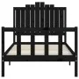 Bed frame with black solid wood headboard 100x200 cm by vidaXL, Beds and slatted bases - Ref: Foro24-3192290, Price: 140,42 €...
