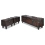 3-teiliges Set brauner Aufbewahrungsbänke von vidaXL, Bänke für Hallen und Lager - Ref: Foro24-240551, Preis: 268,90 €, Rabat...