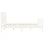 Estructura de cama con cabecero madera maciza blanco 160x200 cm de vidaXL, Camas y somieres - Ref: Foro24-3192437, Precio: 16...