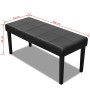 Schwarze, hochwertige Kunstlederbank von vidaXL, Bänke für Hallen und Lager - Ref: Foro24-241104, Preis: 88,68 €, Rabatt: %