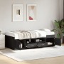 Sofá cama con cajones sin colchón negro 90x190 cm